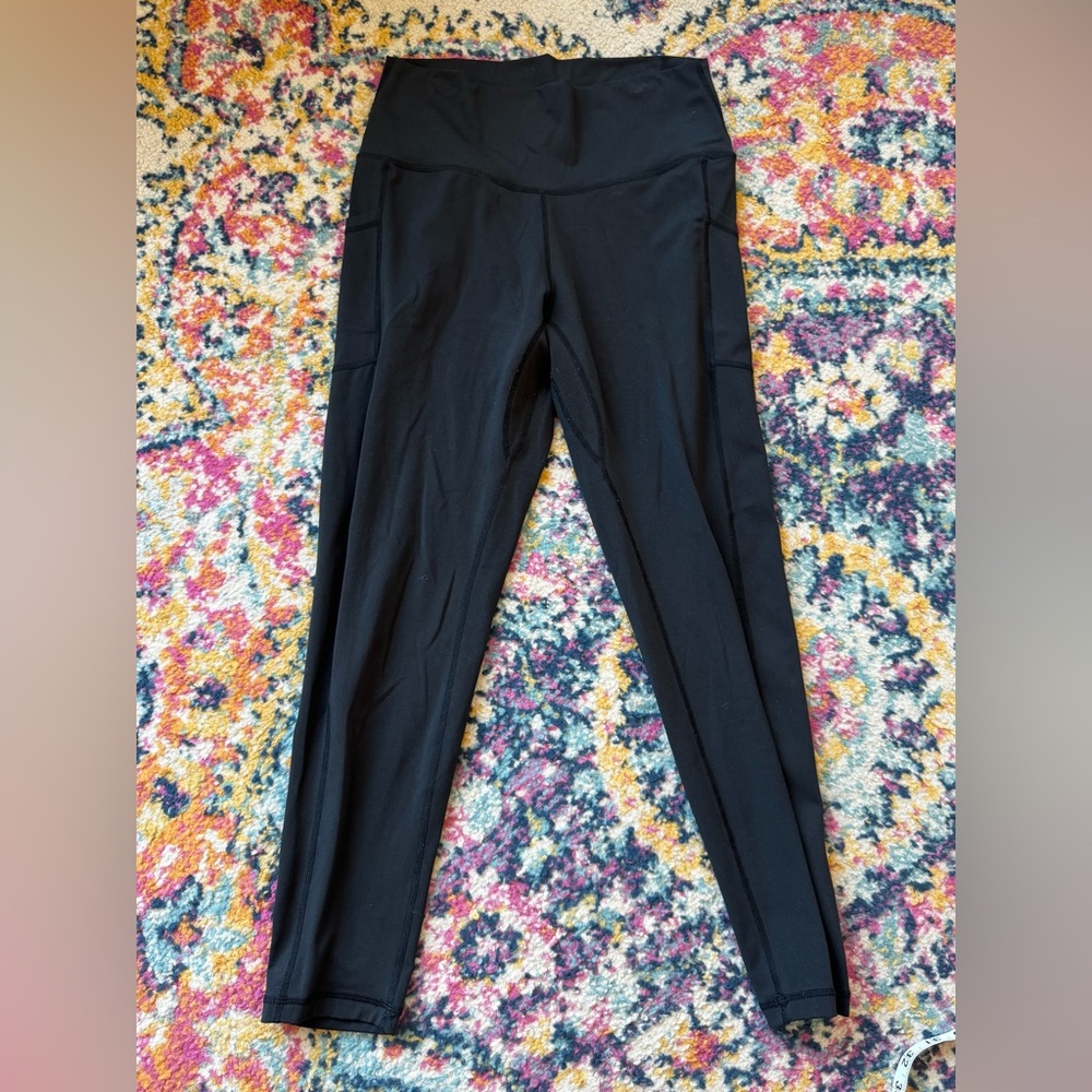 ColorfulKoala Women's Black High-Waisted Leggings with Pockets